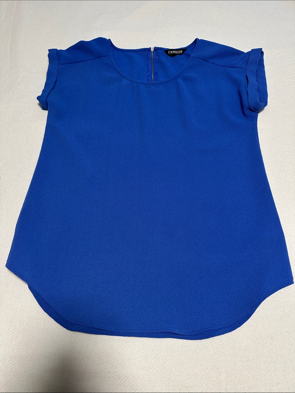 Express Cobalt Blue Short Sleeve Blouse